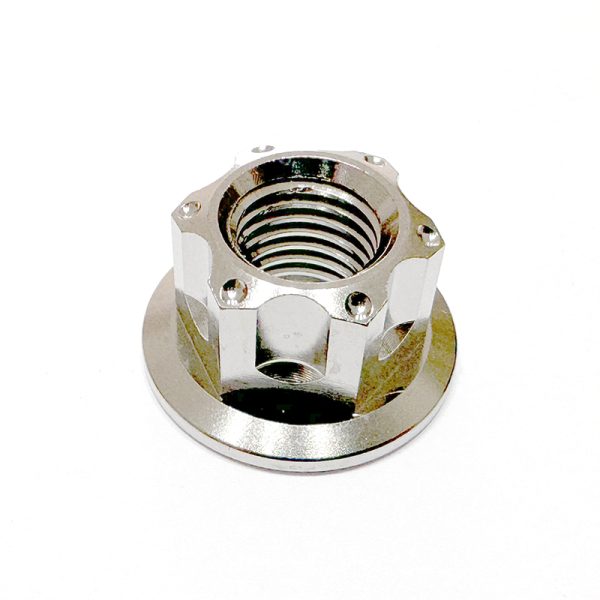 Titanium Swingarm Pivot Flanged Nut 1