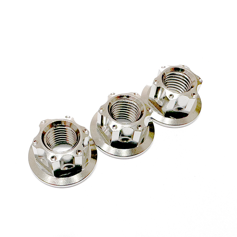 Titanium Swingarm Pivot Flanged Nut